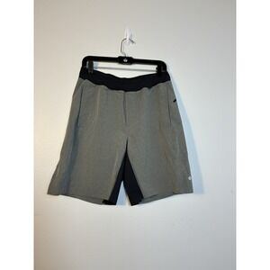 Lululemon Pace Breaker Shorts Men's Sz M Gray/black Pull On‎ Pockets Athletic